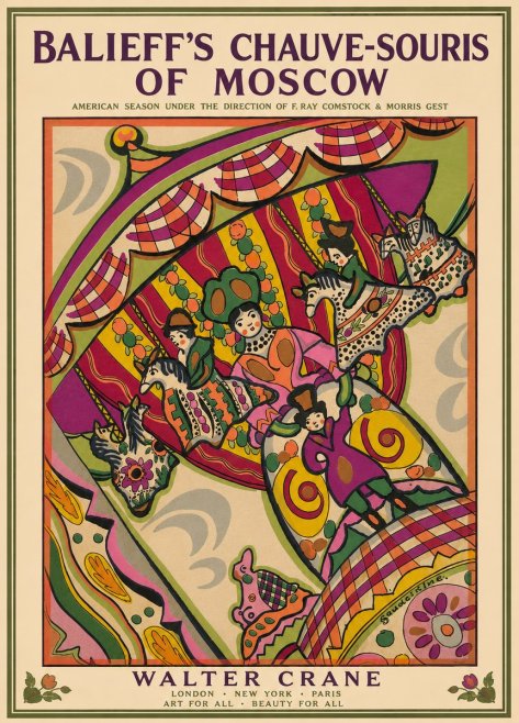 Walter Crane Balieff's Chauve-souris of Moscow No3 - Póster