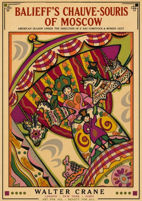 Walter Crane Balieff's Chauve-souris of Moscow No6 - Póster