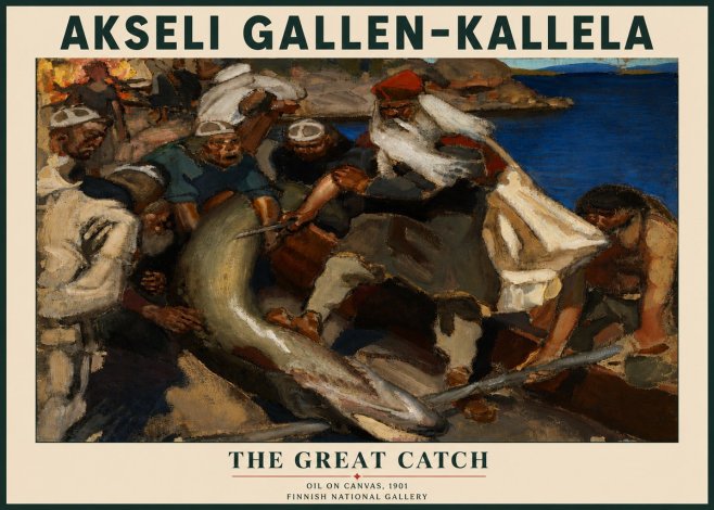 Akseli Gallen-Kallela The Great Catch No3 - Póster