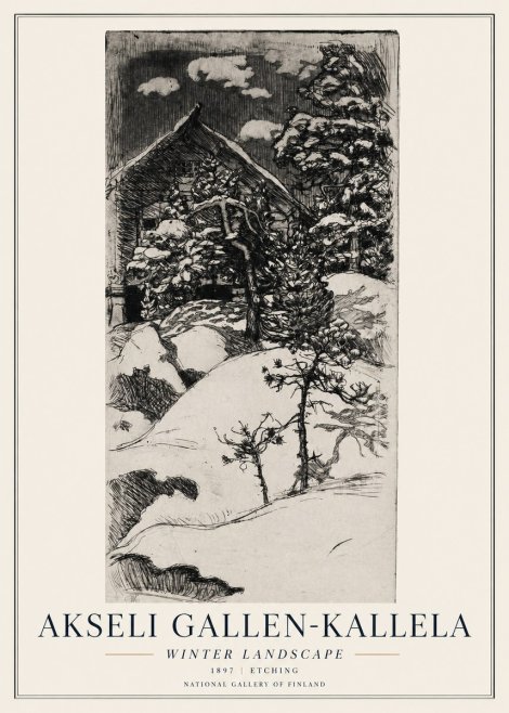 Akseli Gallen-Kallela Winter Landscape I No1 - Póster