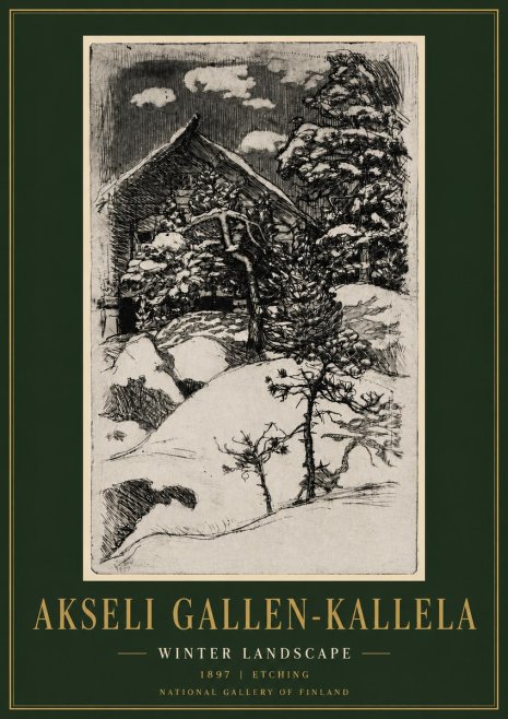 Akseli Gallen-Kallela Winter Landscape I No5 - Póster