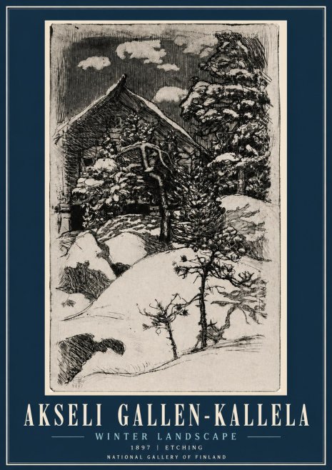 Akseli Gallen-Kallela Winter Landscape I No6 - Póster