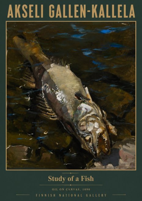 Akseli Gallen-Kallela Study of a Fish No2 - Póster