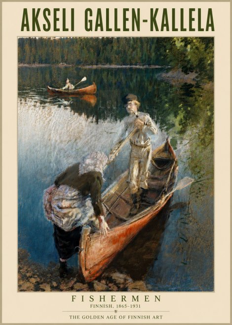 Akseli Gallen-Kallela Fishermen No4 - Póster