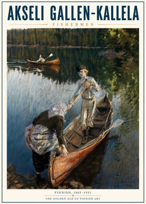 Akseli Gallen-Kallela Fishermen No6 - Póster