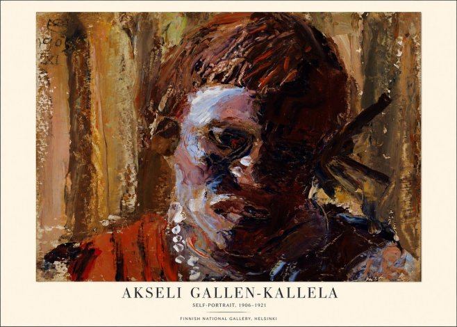 Akseli Gallen-Kallela Self-portrait, 1906-1921 No1 - Póster