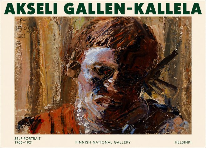 Akseli Gallen-Kallela Self-portrait, 1906-1921 No5 - Póster