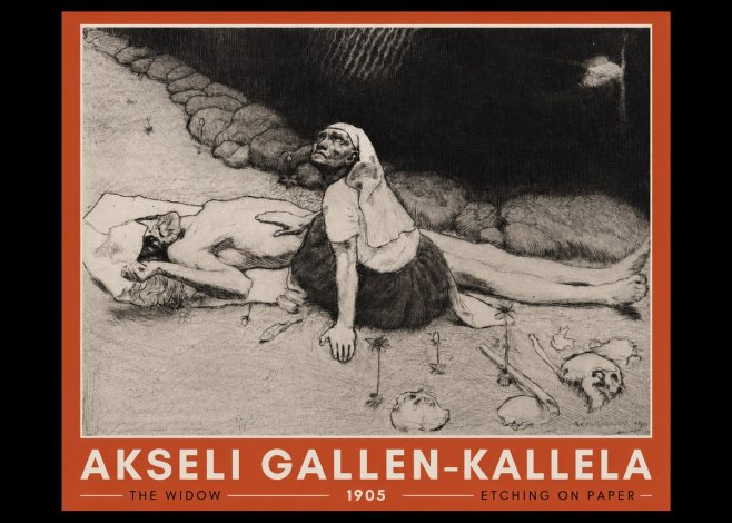 Akseli Gallen-Kallela The Widow No2 - Póster