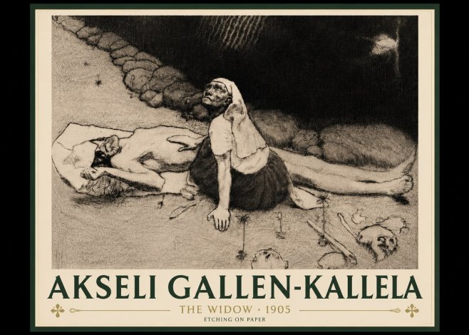 Akseli Gallen-Kallela The Widow No5 - Póster