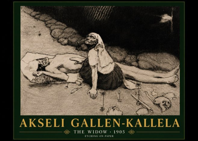 Akseli Gallen-Kallela The Widow No6 - Póster