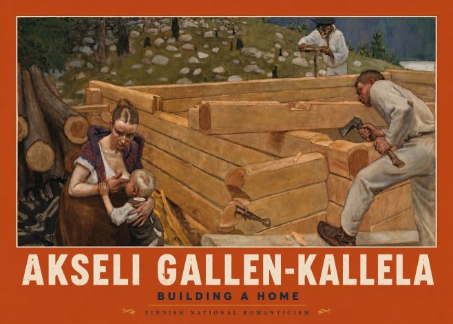 Akseli Gallen-Kallela Building a Home No2 - Póster