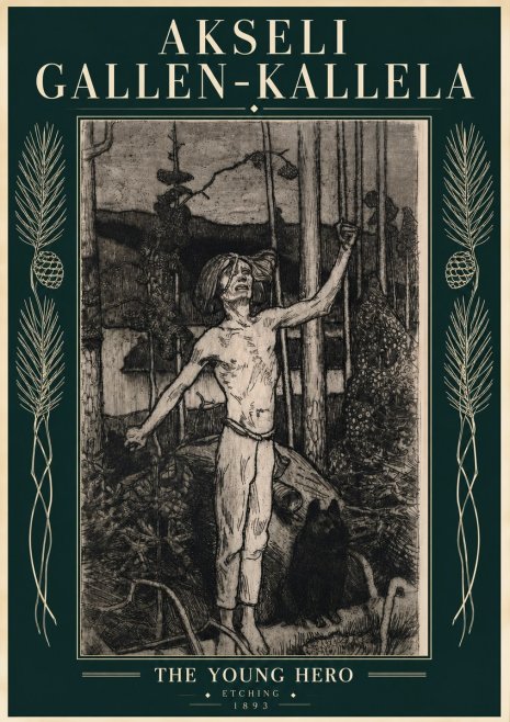 Akseli Gallen-Kallela The Young Hero No4 - Póster