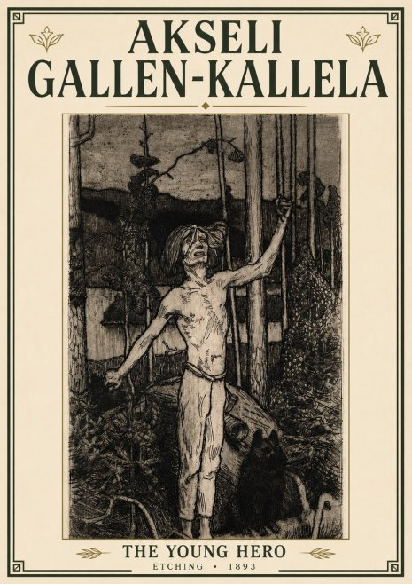 Akseli Gallen-Kallela The Young Hero No6 - Póster