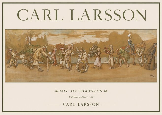 Carl Larsson May Day Procession No1 - Póster