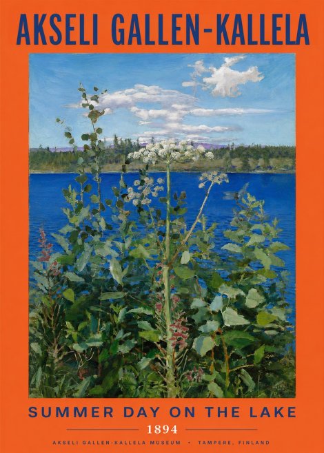 Akseli Gallen-Kallela Summer Day on the Lake No2 - Póster