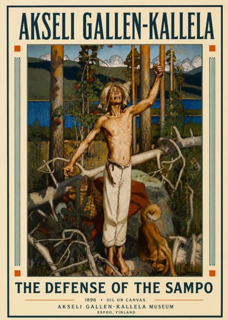 Akseli Gallen-Kallela The Defense of the Sampo No4 - Póster