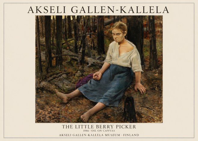 Akseli Gallen-Kallela The Little Berry Picker No1 - Póster