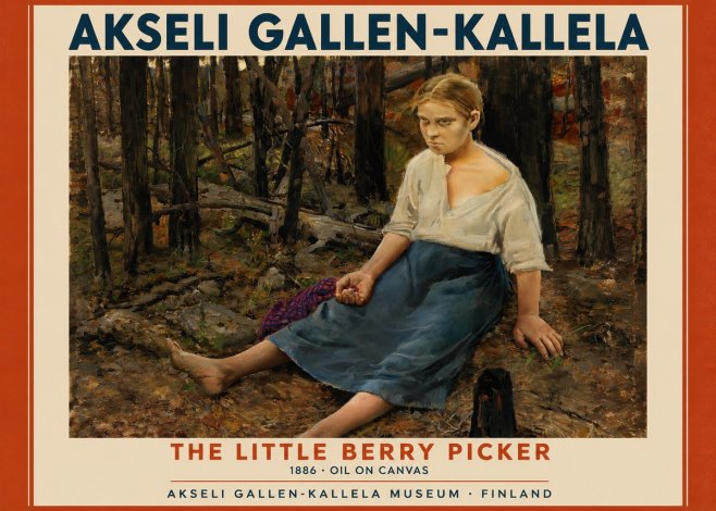 Akseli Gallen-Kallela The Little Berry Picker No2 - Póster