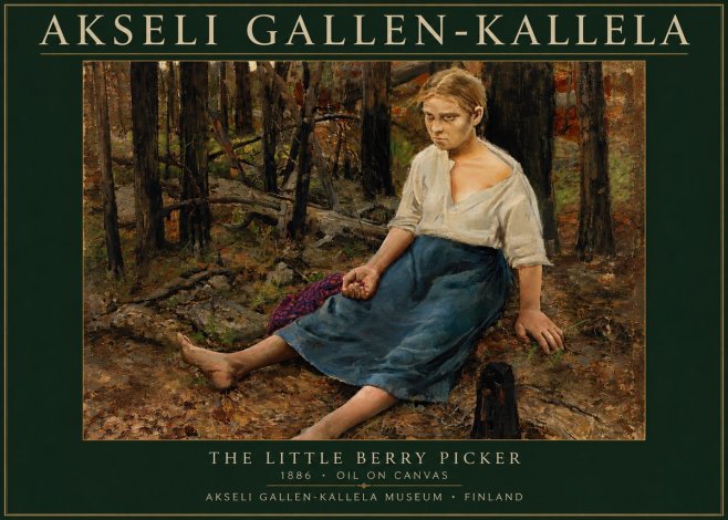 Akseli Gallen-Kallela The Little Berry Picker No3 - Póster
