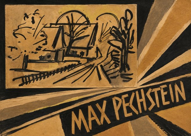 Max Pechstein Abstract Village Landscape No4 - Póster
