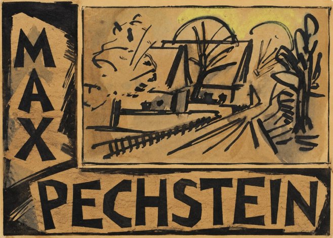 Max Pechstein Abstract Village Landscape No6 - Póster
