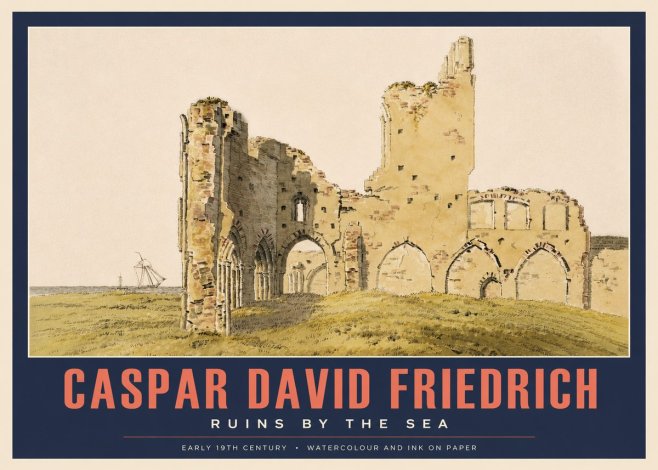Caspar David Friedrich Ruins by the Sea No3 - Póster