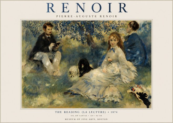 Renoir The Reading (La Lecture) No2 - Póster