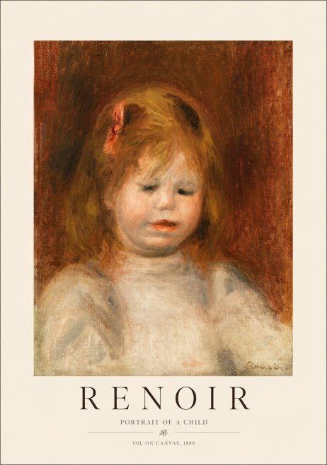 Renoir Portrait of a Child I No1 - Póster