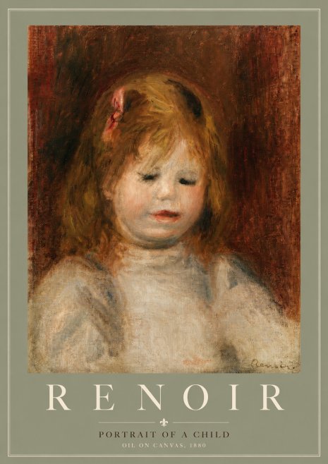 Renoir Portrait of a Child I No4 - Póster