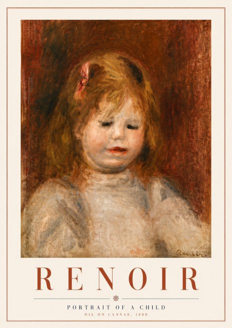 Renoir Portrait of a Child I No5 - Póster