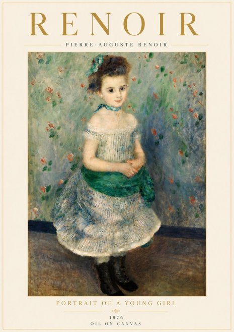 Renoir Portrait of a Young Girl I No6 - Póster