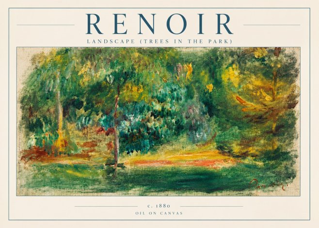 Renoir Landscape (Trees in the Park) No3 - Póster