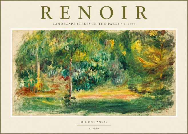 Renoir Landscape (Trees in the Park) No4 - Póster