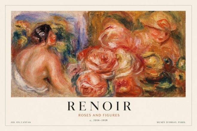 Renoir Roses and Figures No1 - Póster