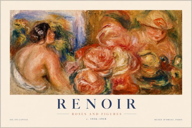 Renoir Roses and Figures No3 - Póster