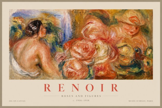 Renoir Roses and Figures No4 - Póster