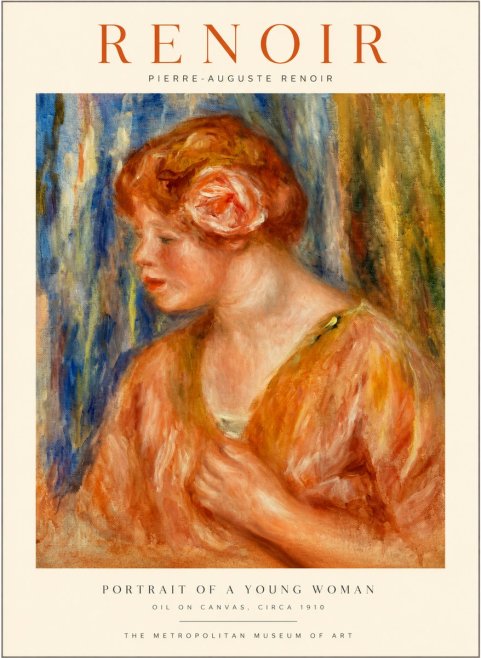 Renoir Portrait of a Young Woman I No1 - Póster