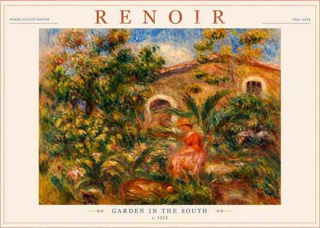 Renoir Garden in the South No3 - Póster