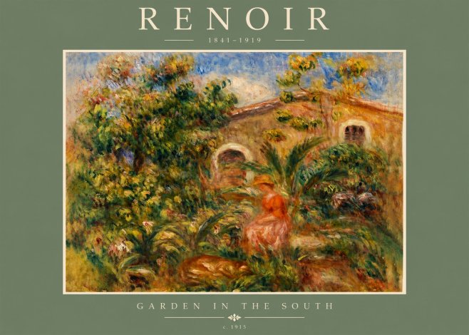 Renoir Garden in the South No5 - Póster