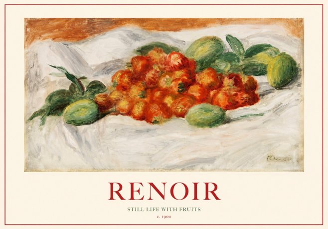 Renoir Still Life with Fruits No1 - Póster