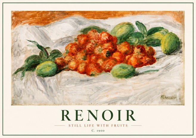 Renoir Still Life with Fruits No3 - Póster