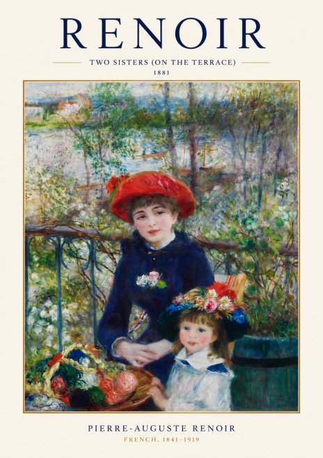 Renoir Two Sisters (on the Terrace) No1 - Póster