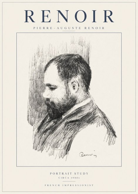 Renoir Portrait Study I No4 - Póster