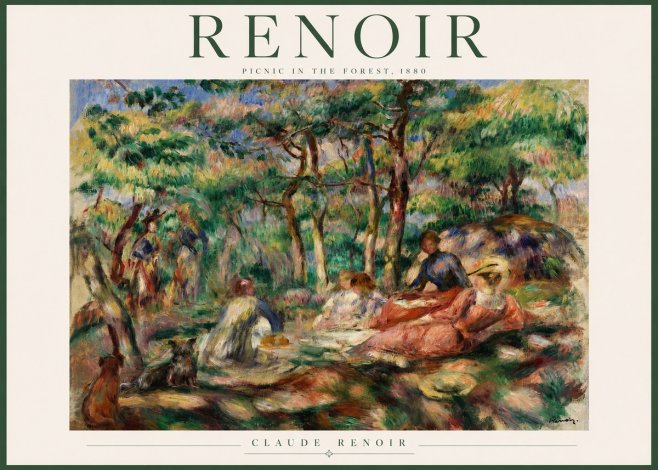Renoir Picnic in the Forest No3 - Póster