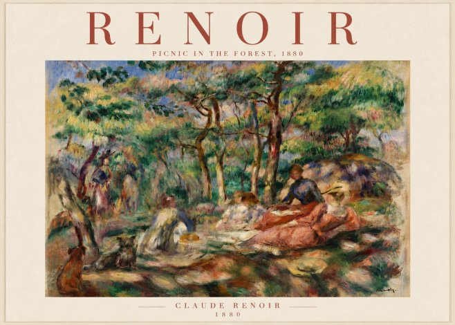 Renoir Picnic in the Forest No6 - Póster