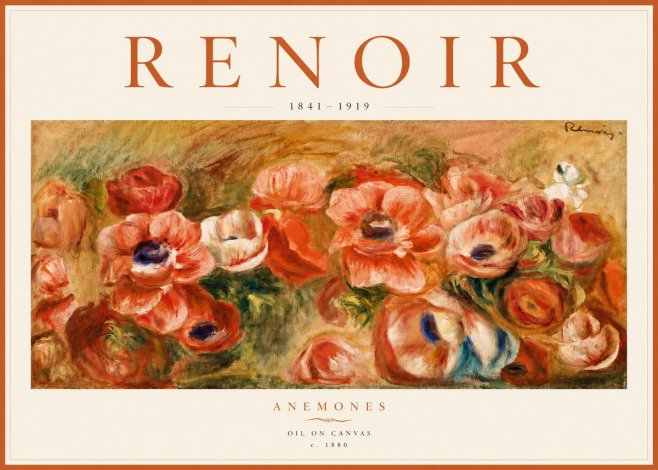 Renoir Anemones No4 - Póster