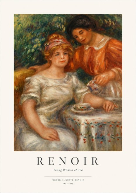 Renoir Young Women at Tea No1 - Póster