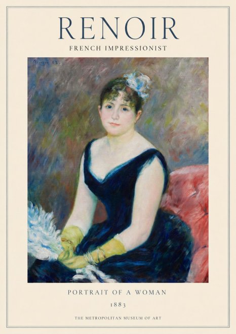 Renoir Portrait of a Woman I No1 - Póster