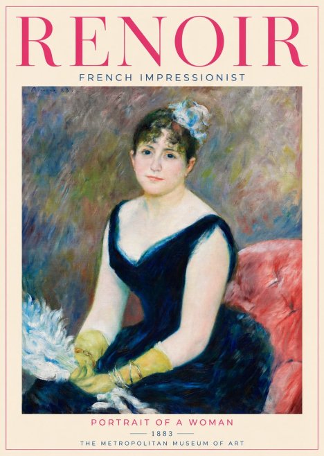 Renoir Portrait of a Woman No3 - Póster