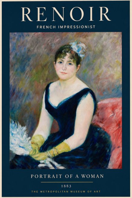 Renoir Portrait of a Woman No4 - Póster